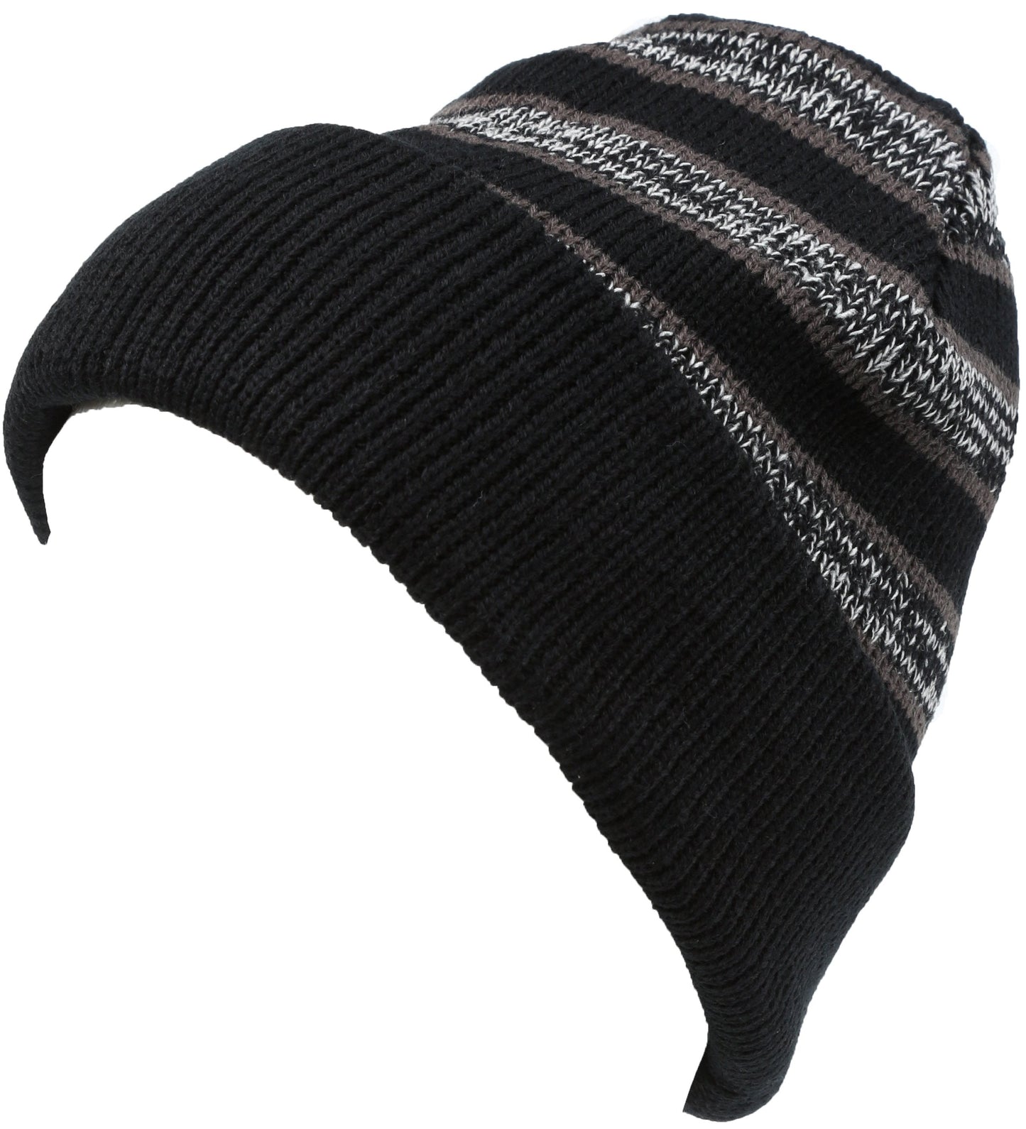 Sakkas Cabbey Mid Weight Striped Multi Colored Ribbed Knit Unisex Beanie Hat - Concordia Style Boutique