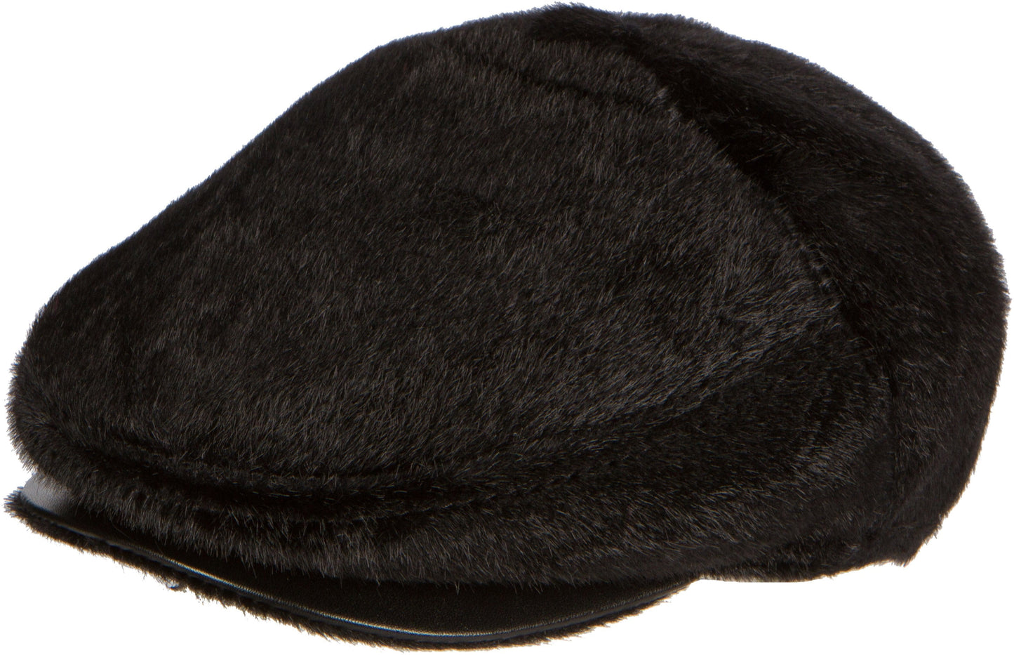 Sakkas Faux Mink Fur Back Flap Ivy Driving Newsboy Cap Hat Adjustable Snap Front - Concordia Style Boutique