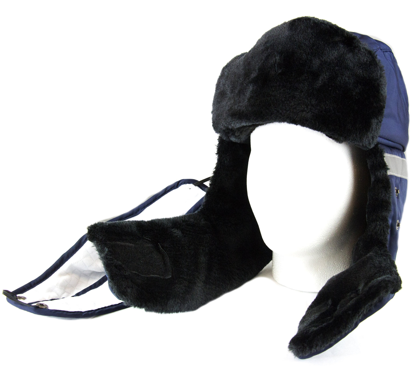 Sakkas Dab Unisex Faux Fur Chin Strap Removable Face Mask Winter Cold Trooper Hat - Concordia Style Boutique