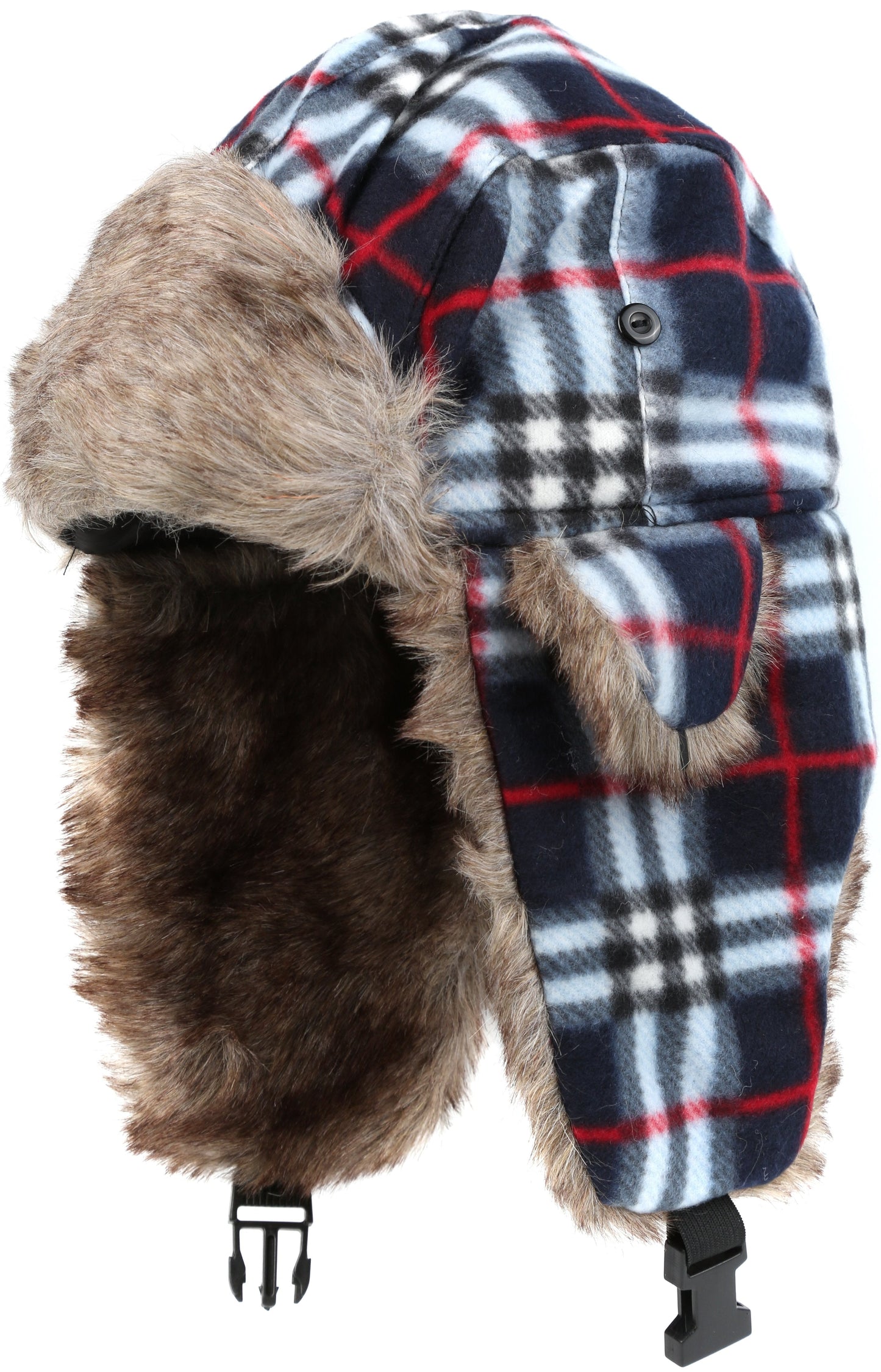 Sakkas Caele Unisex Ear Flap Faux Fur Lined Chin Buckle Strap Winter Trooper Hat - Concordia Style Boutique