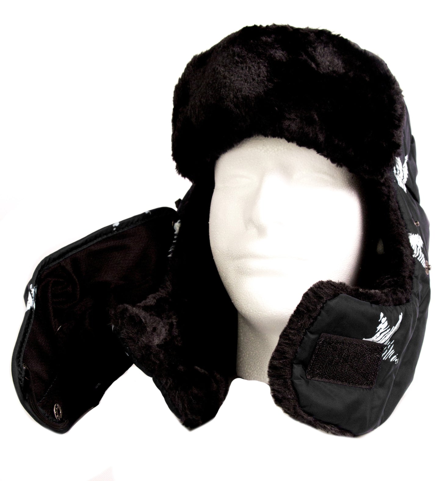 Sakkas Alex Unisex Ushanka Faux Fur Windproof Trapper Aviator Hat Removable Mask - Concordia Style Boutique