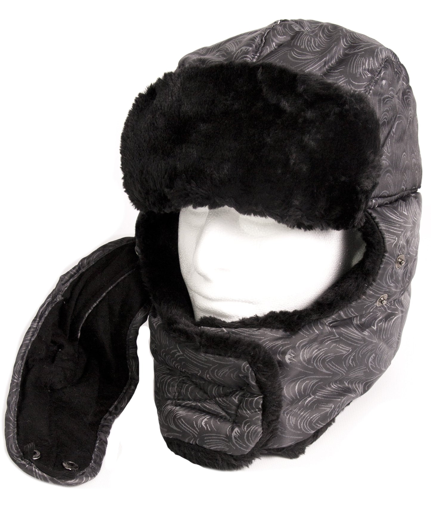 Sakkas Alex Unisex Ushanka Faux Fur Windproof Trapper Aviator Hat Removable Mask - Concordia Style Boutique
