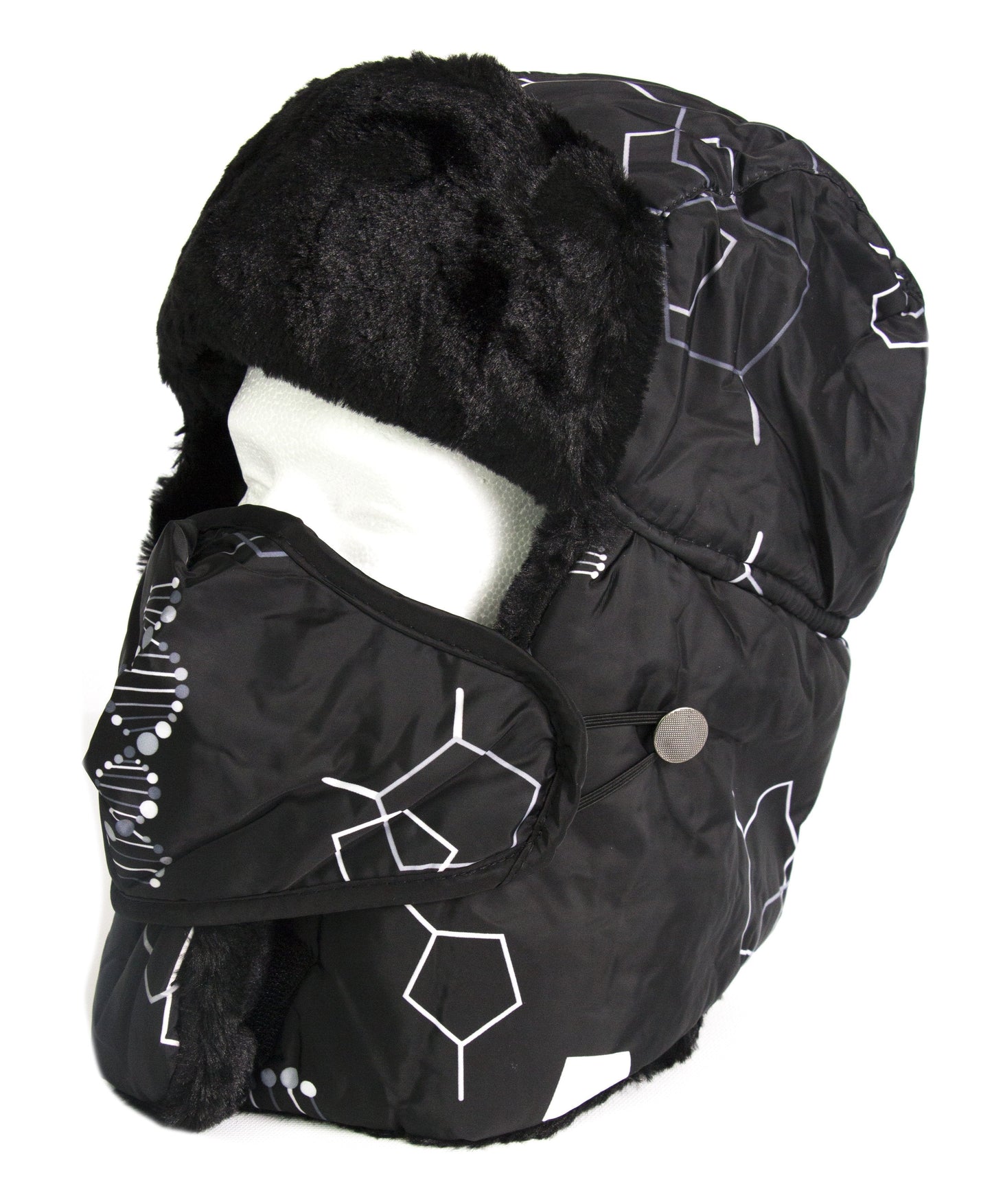 Sakkas Alex Unisex Ushanka Faux Fur Windproof Trapper Aviator Hat Removable Mask - Concordia Style Boutique