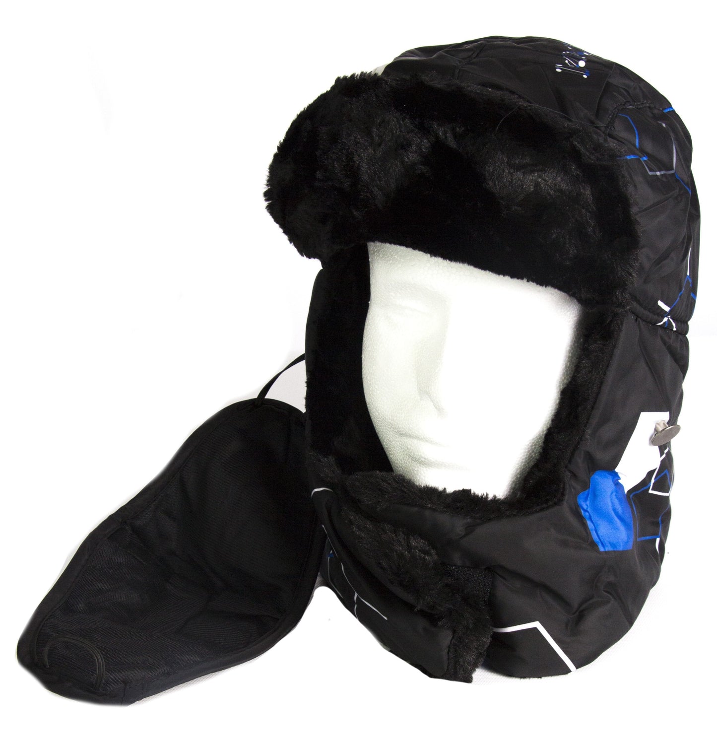 Sakkas Alex Unisex Ushanka Faux Fur Windproof Trapper Aviator Hat Removable Mask - Concordia Style Boutique