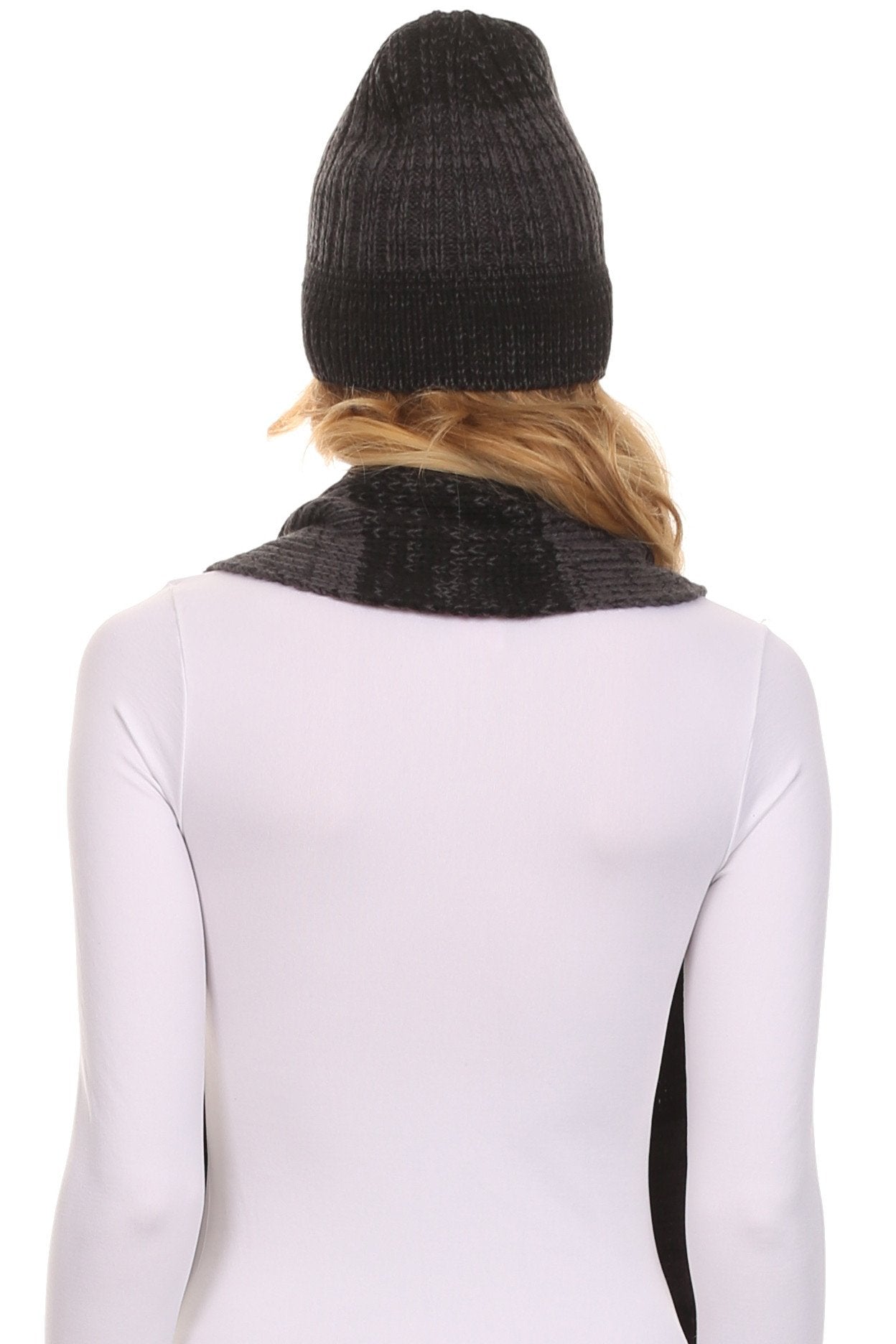 Sakkas Robin Unisex Ribbed Knit Heather Beanie Hat And Scarf Set - Concordia Style Boutique