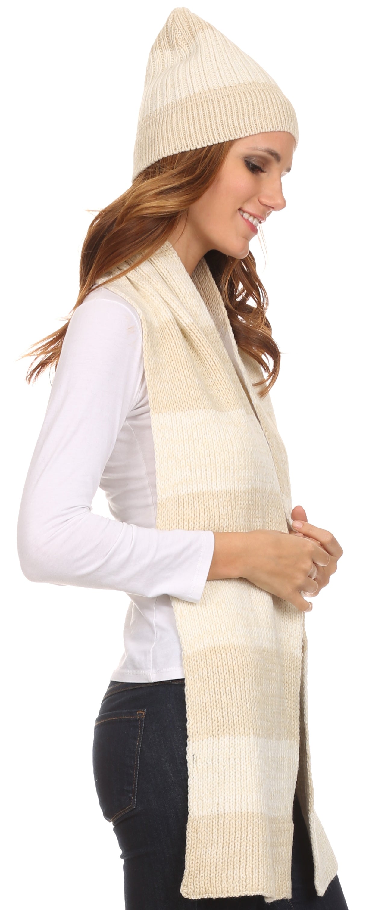 Sakkas Robin Unisex Ribbed Knit Heather Beanie Hat And Scarf Set - Concordia Style Boutique