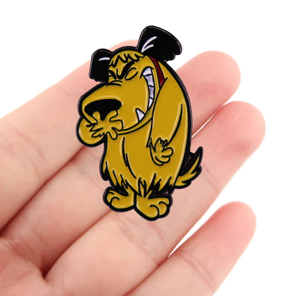 90s Manga Dog Enamel Pins for Backpacks and Bags