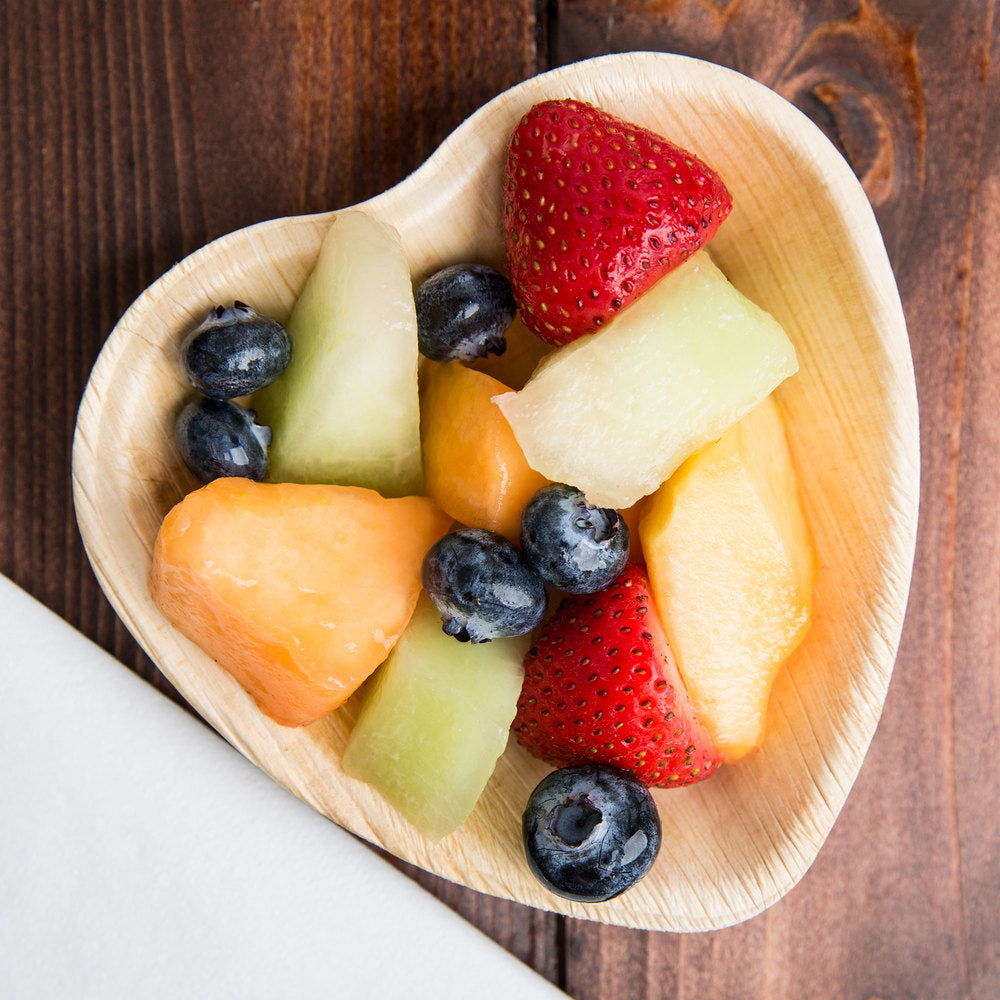Heart Palm Leaf Plates - 6" Inch (Set of 50/100/200) - Naturally Biodegrade