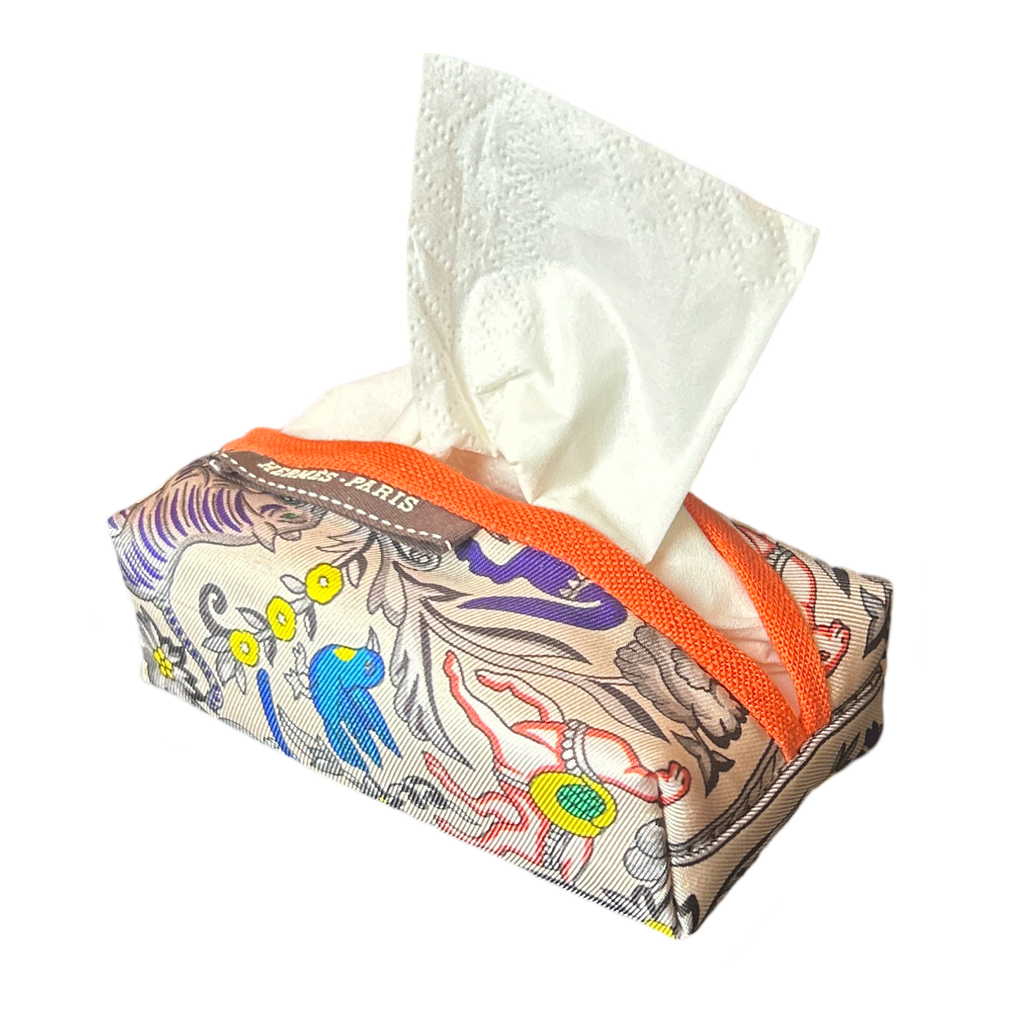 Chasse en Inde Vintage Scarf Travel Tissue Pouch