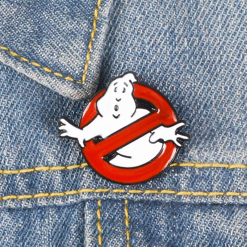 White Ghost Enamel Pin Brooch Lapel Cartoon Jewelry Gift