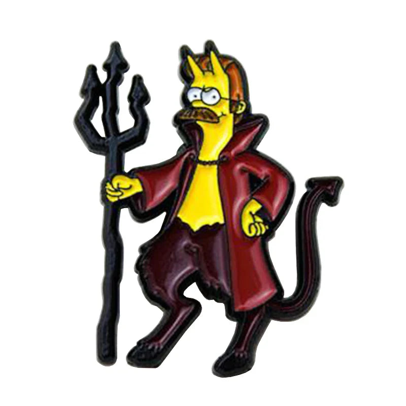 Demon Angry Bob Halloween Brooch Badge Gift