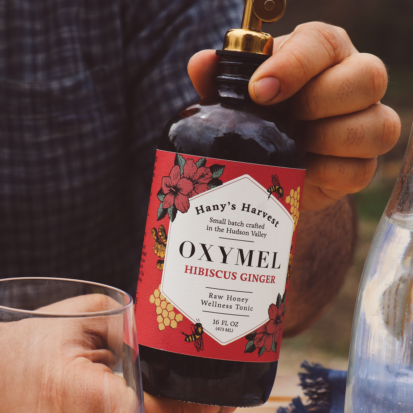 Hibiscus Ginger Herbal Syrup (Oxymel) - Concordia Style Boutique