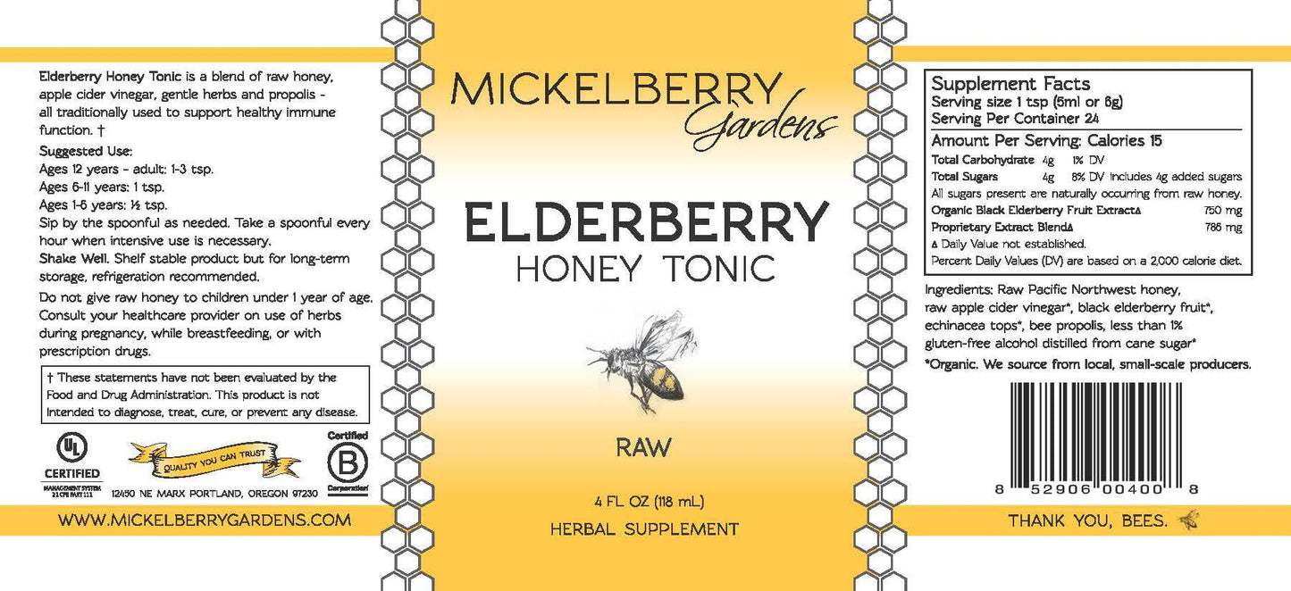 Elderberry Honey Tonic - Concordia Style Boutique