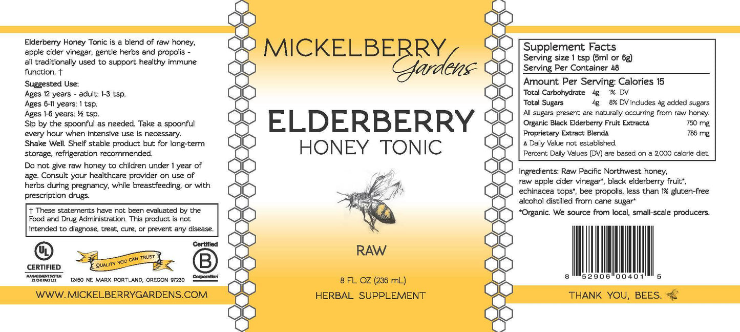 Elderberry Honey Tonic - Concordia Style Boutique