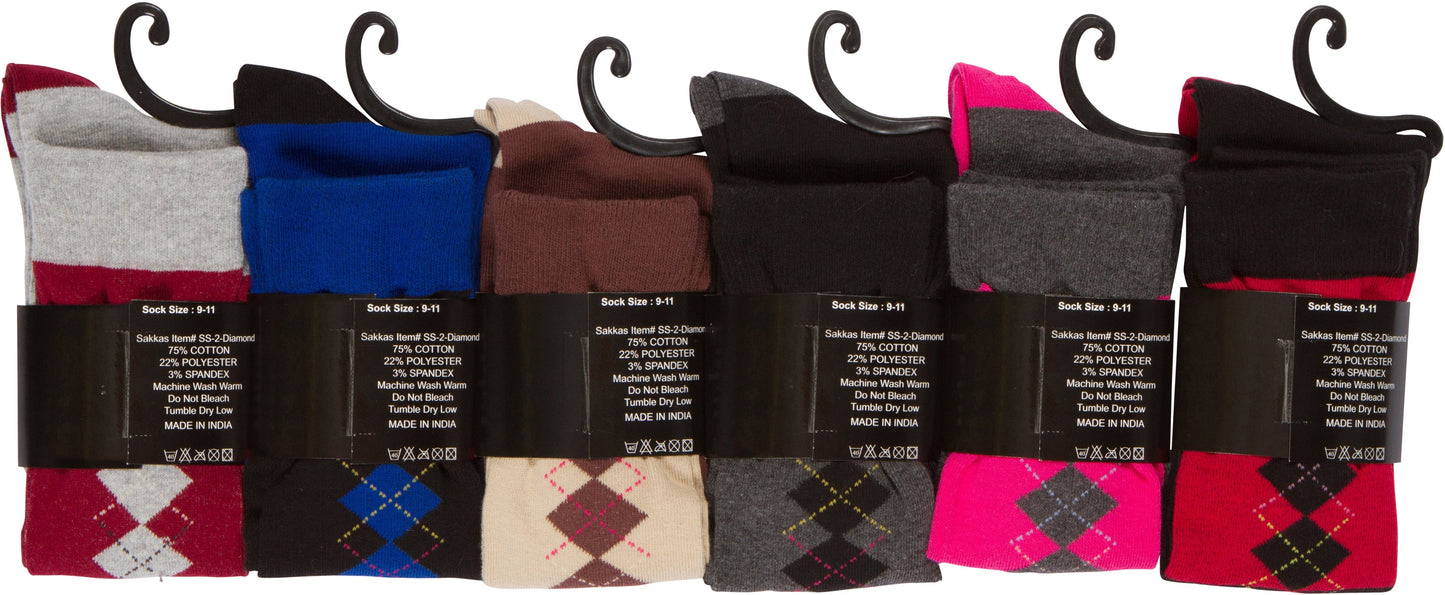Sakkas Women's Cotton Blend Knee High Socks Assorted Pack - Concordia Style Boutique