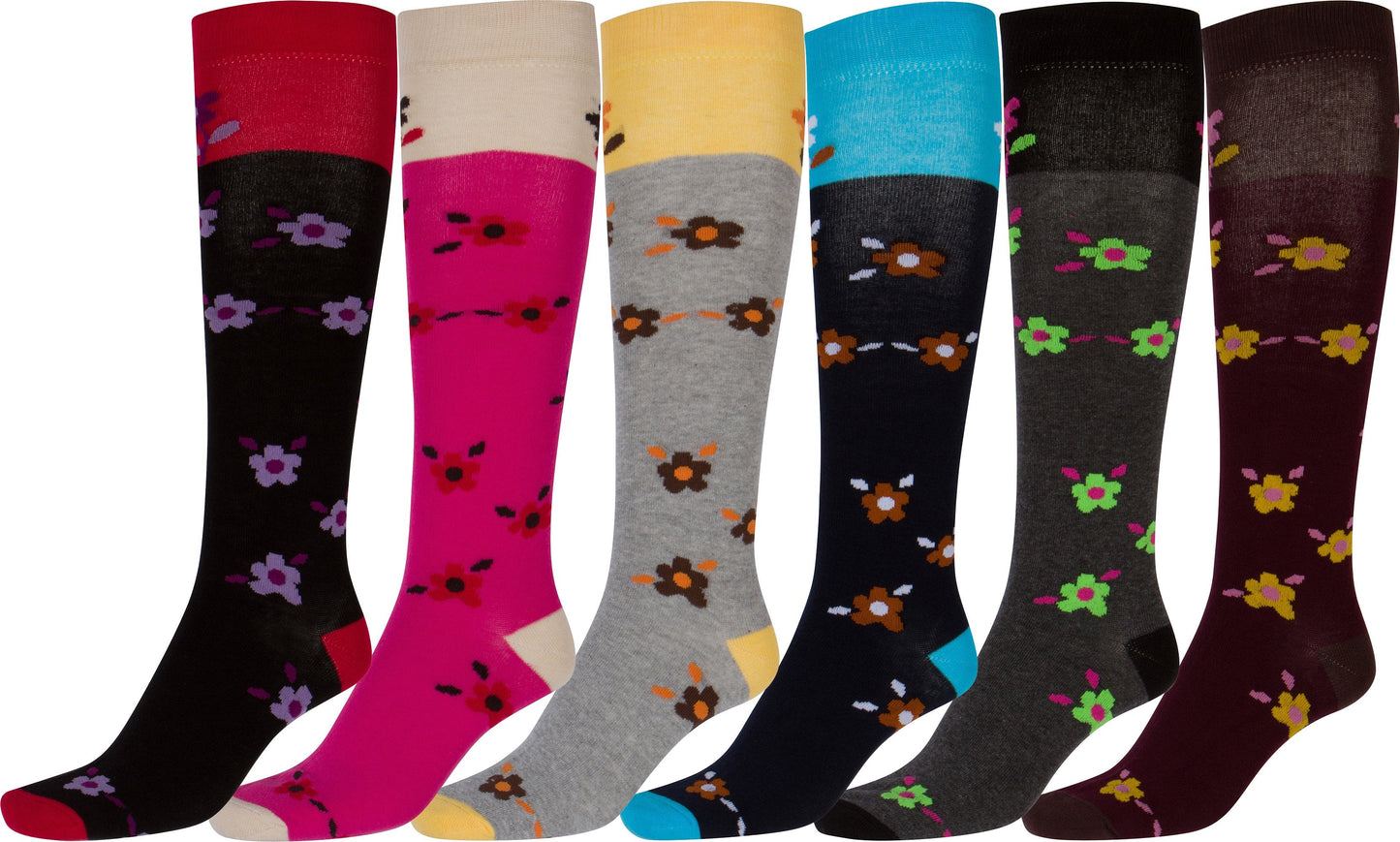 Sakkas Women's Cotton Blend Knee High Socks Assorted Pack - Concordia Style Boutique