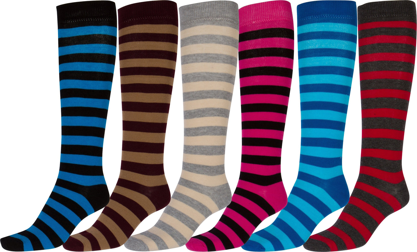 Sakkas Women's Cotton Blend Knee High Socks Assorted Pack - Concordia Style Boutique