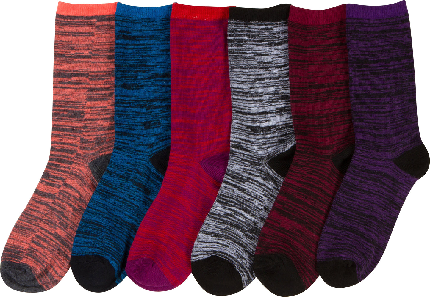 Sakkas Women's Poly Blend Soft and Stretchy Crew Pattern Socks Assorted 6-pack - Concordia Style Boutique