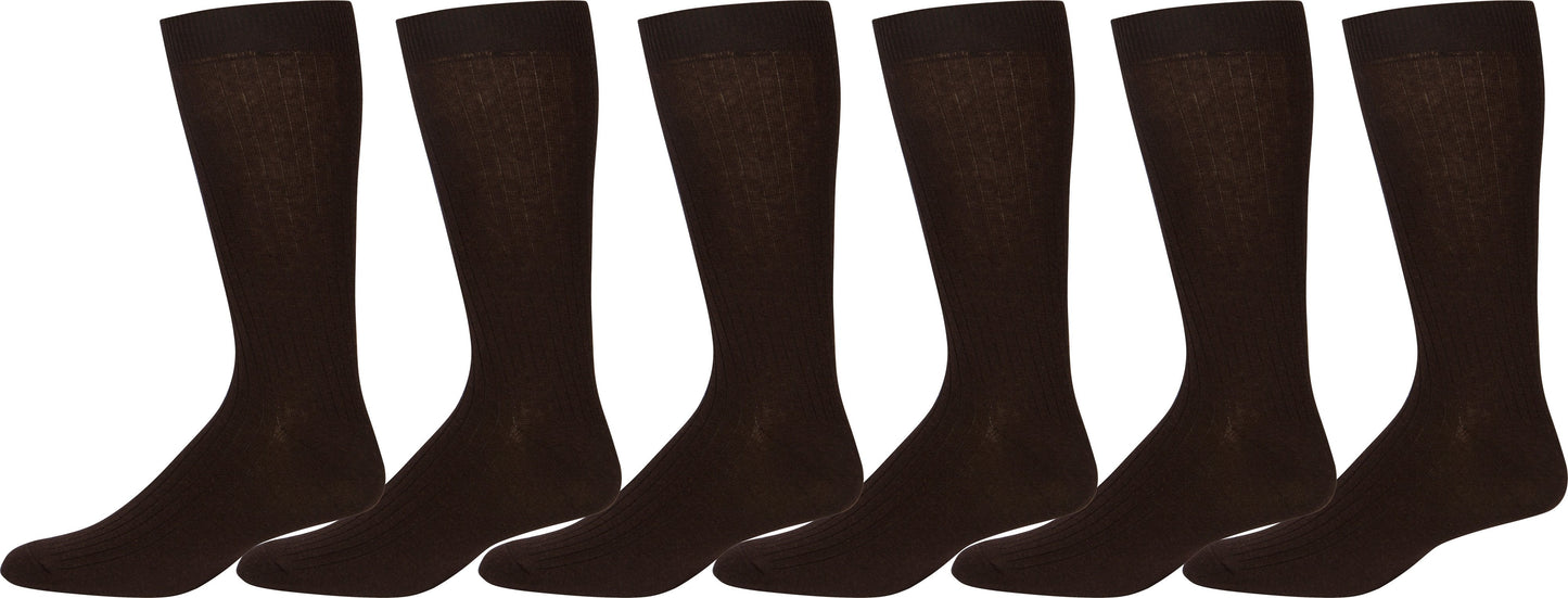 Sakkas Men's Cotton Blend Ribbed Dress Socks - Concordia Style Boutique