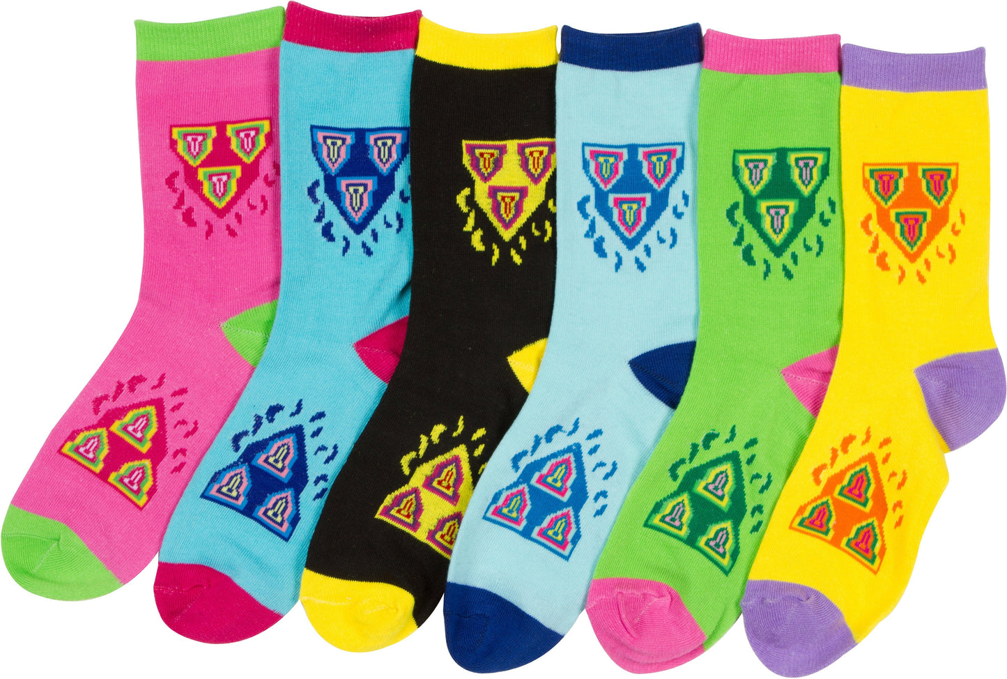 Sakkas Women's Fun Colorful Design Poly Blend Crew Socks Assorted 6-Pack - Concordia Style Boutique