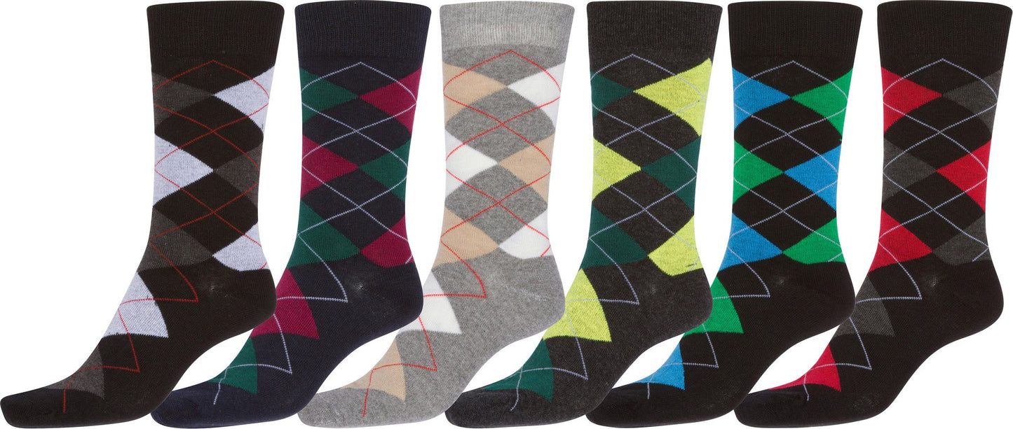 Sakkas Men's Classic Patterned Dress Socks Value 6-Pack - Concordia Style Boutique