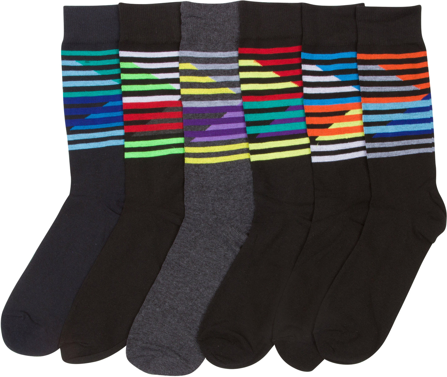 Sakkas Men's Classic Patterned Dress Socks Value 6-Pack - Concordia Style Boutique