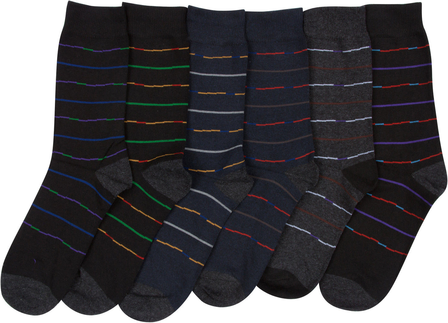 Sakkas Men's Classic Patterned Dress Socks Value 6-Pack - Concordia Style Boutique