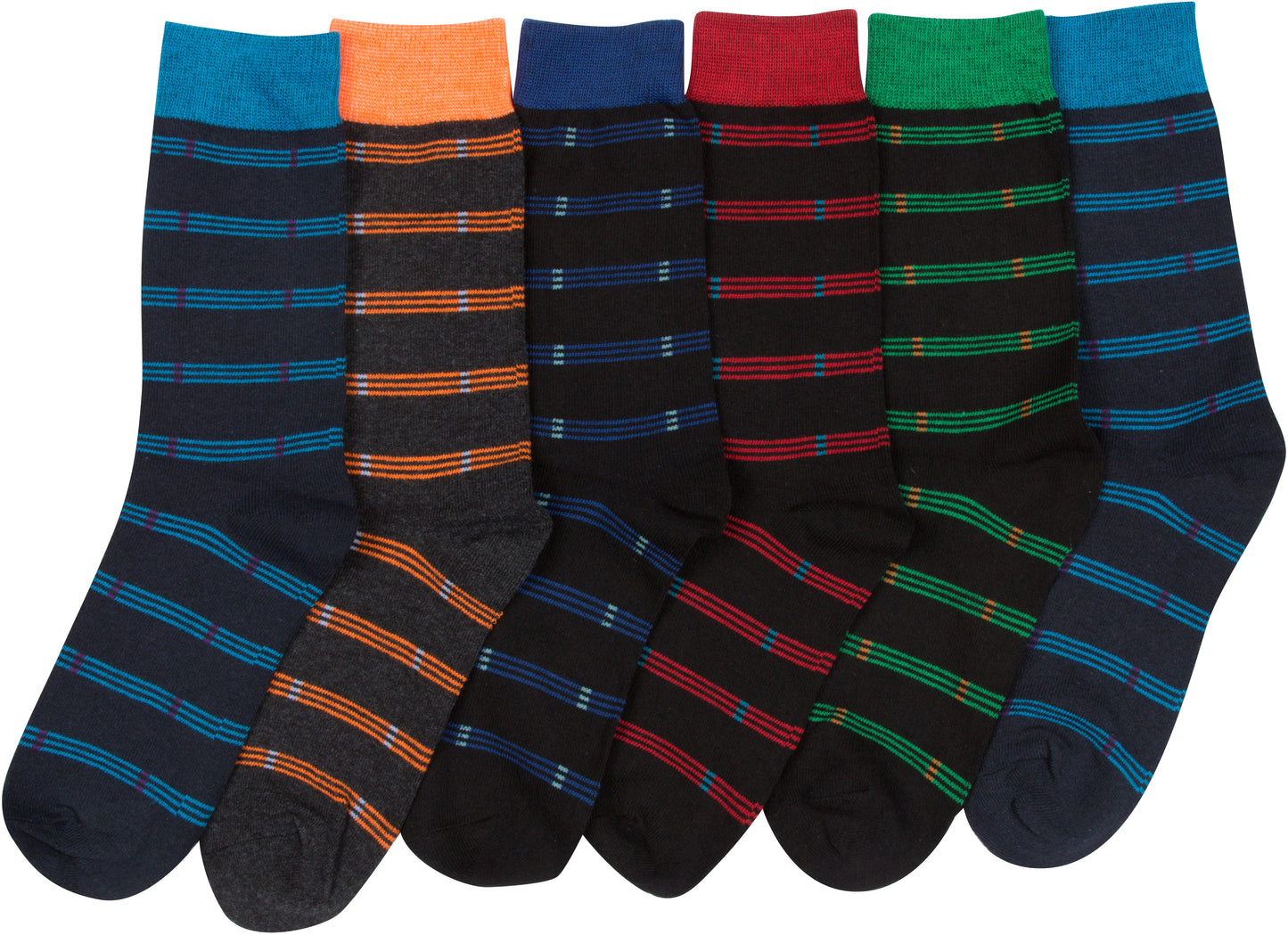 Sakkas Men's Classic Patterned Dress Socks Value 6-Pack - Concordia Style Boutique