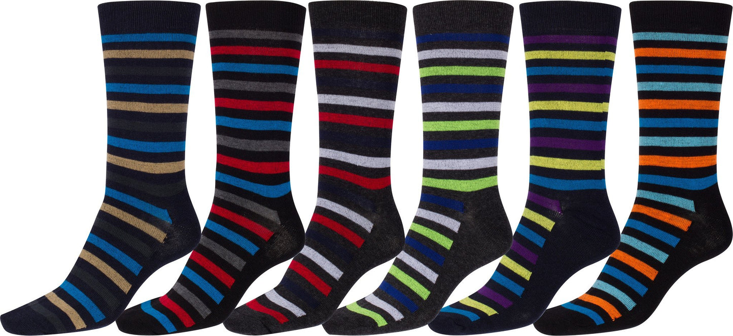 Sakkas Men's Classic Patterned Dress Socks Value 6-Pack - Concordia Style Boutique