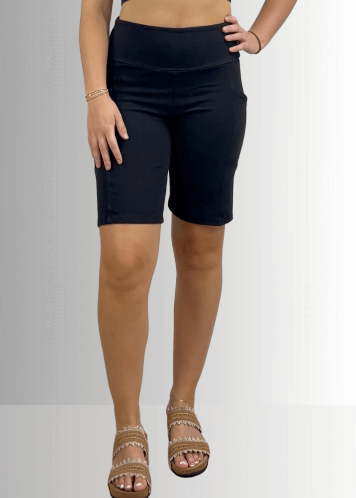 Perfect Fit Hybrid Cotton Shorts Dark Denim - Concordia Style Boutique