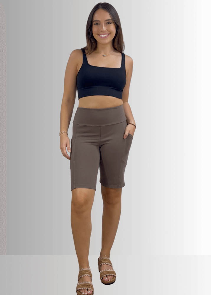 Perfect Fit Hybrid Cotton Shorts Dark Denim - Concordia Style Boutique