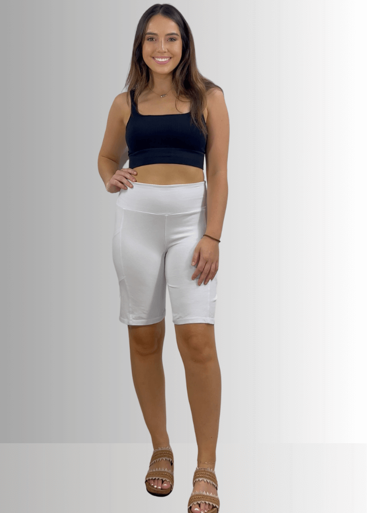 Perfect Fit Hybrid Cotton Shorts Dark Denim - Concordia Style Boutique