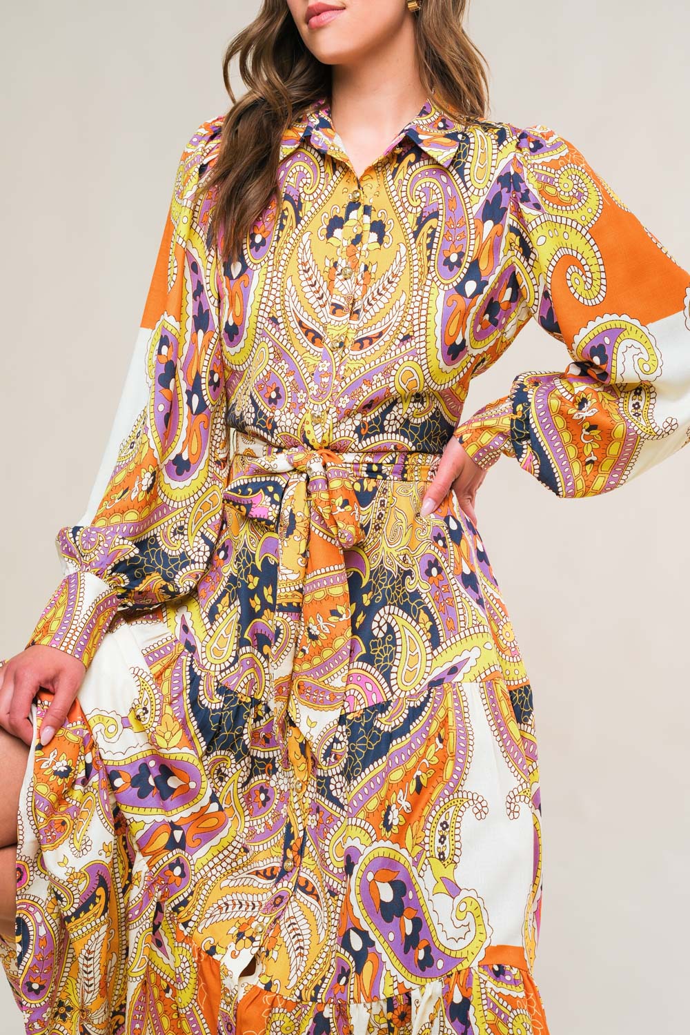 AESTHETIC POSE WOVEN MIDI DRESS - Concordia Style Boutique