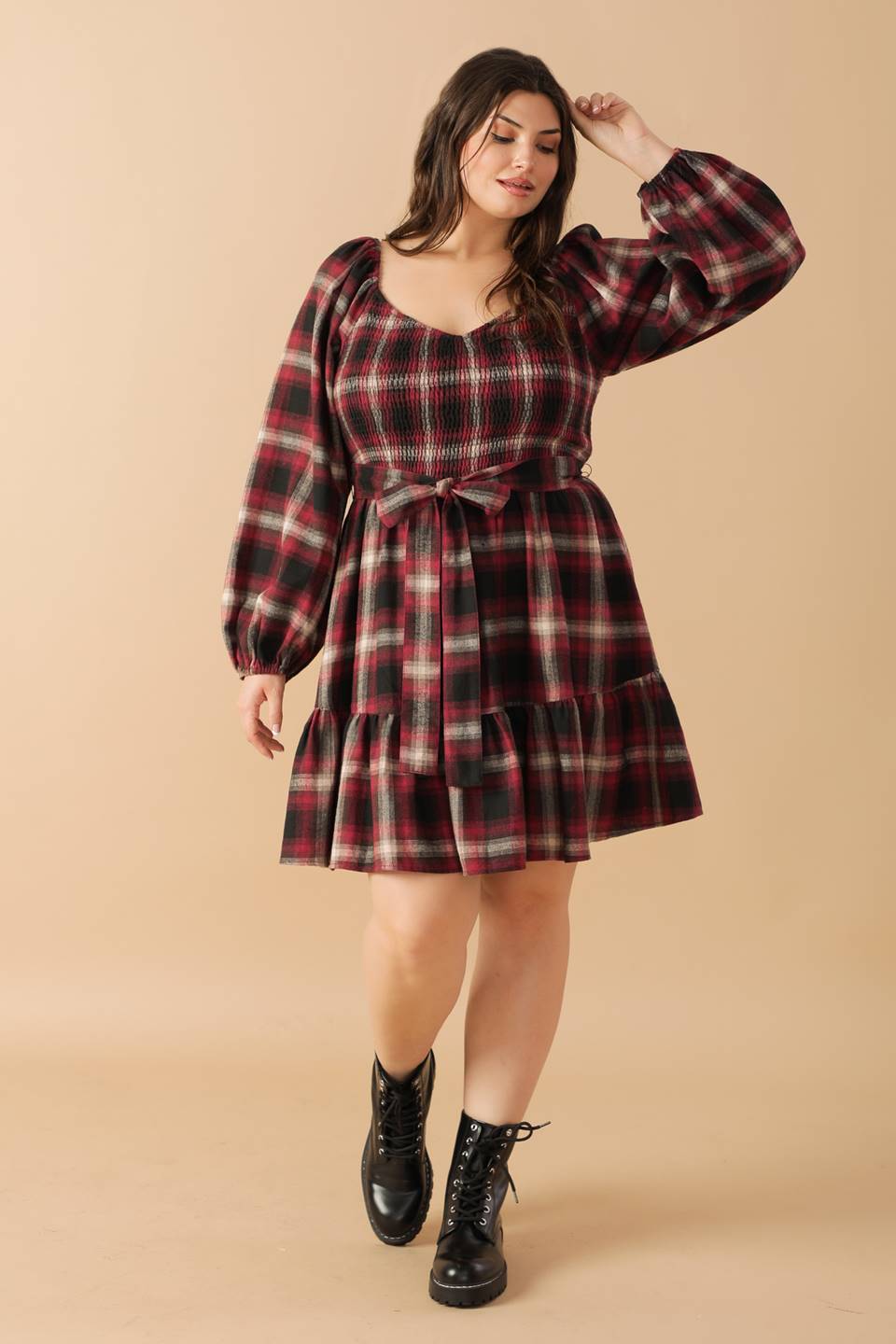BE WITH YOU WOVEN PLAID MINI DRESS - Concordia Style Boutique