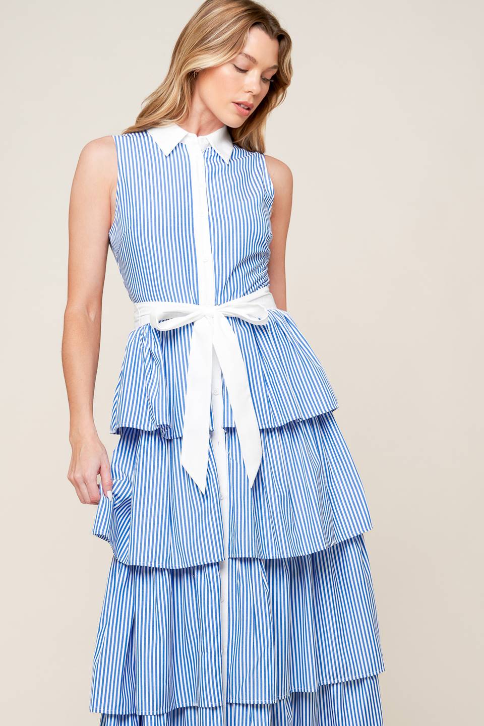 A TOUCH OF GRACE WOVEN MIDI DRESS - Concordia Style Boutique