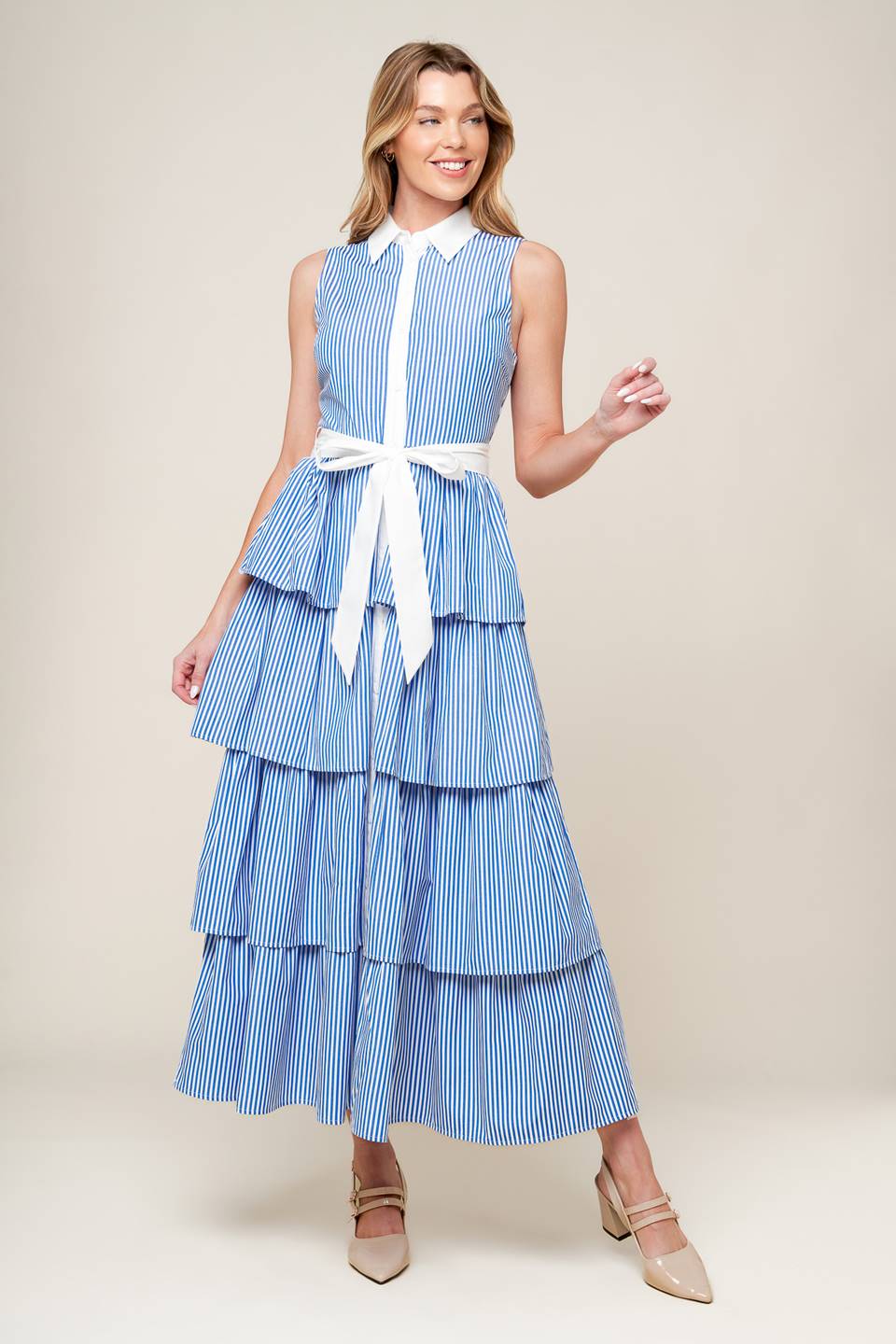 A TOUCH OF GRACE WOVEN MIDI DRESS - Concordia Style Boutique