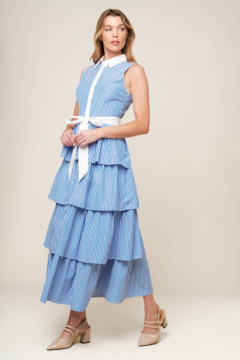 A TOUCH OF GRACE WOVEN MIDI DRESS - Concordia Style Boutique