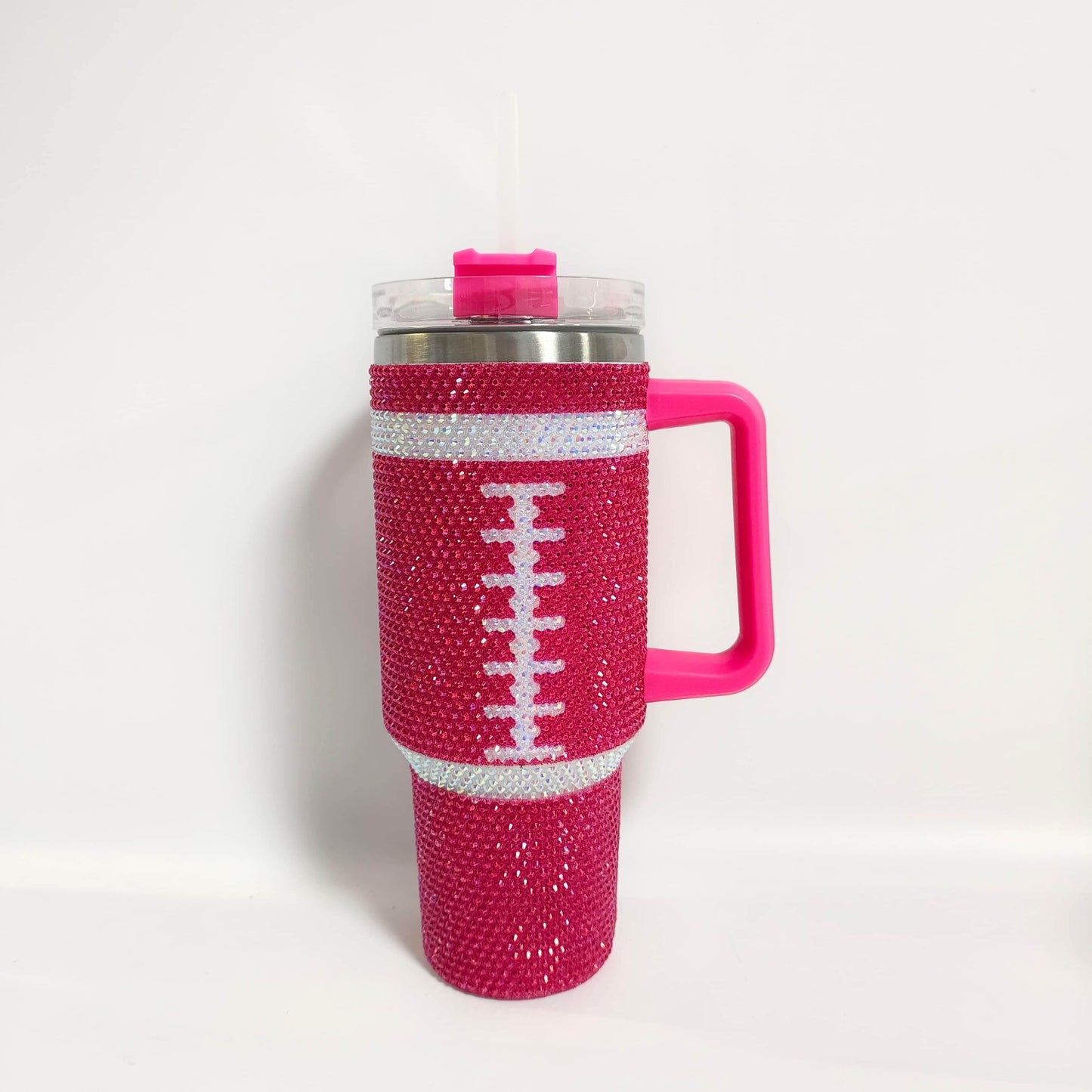 Bling Football Tumbler - 40oz Quencher - Concordia Style Boutique