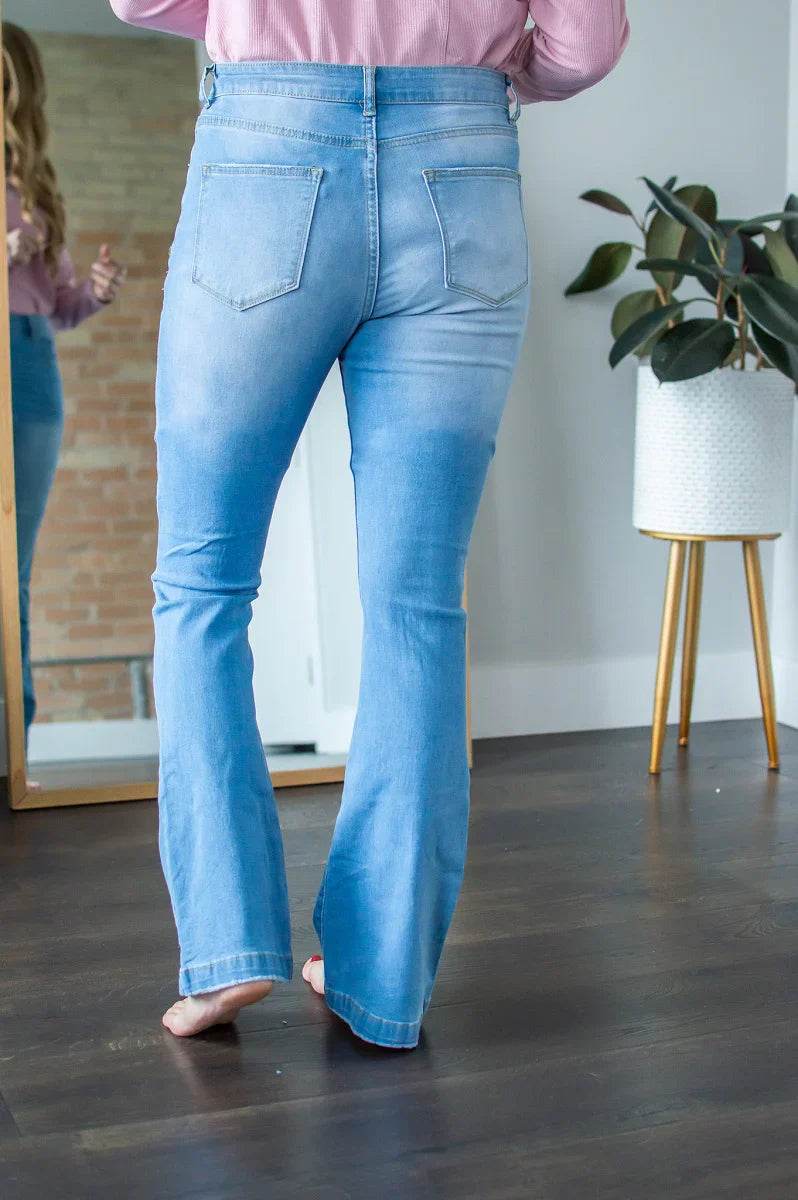 Flare Jeans | Button Fly Light Wash (M) - Concordia Style Boutique