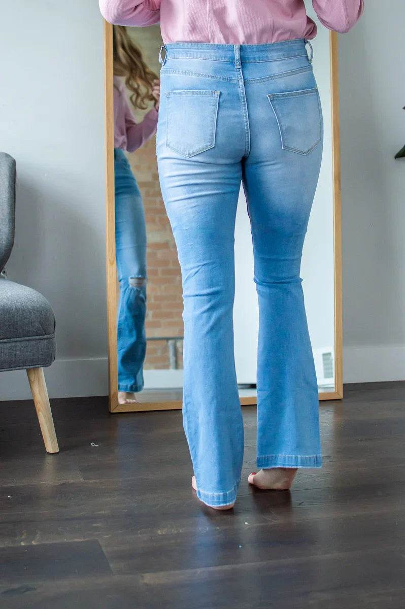 Flare Jeans | Button Fly Light Wash (M) - Concordia Style Boutique