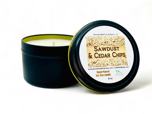 Sawdust & Cedar Chips Man Cave Soy Wax Candle - Concordia Style Boutique