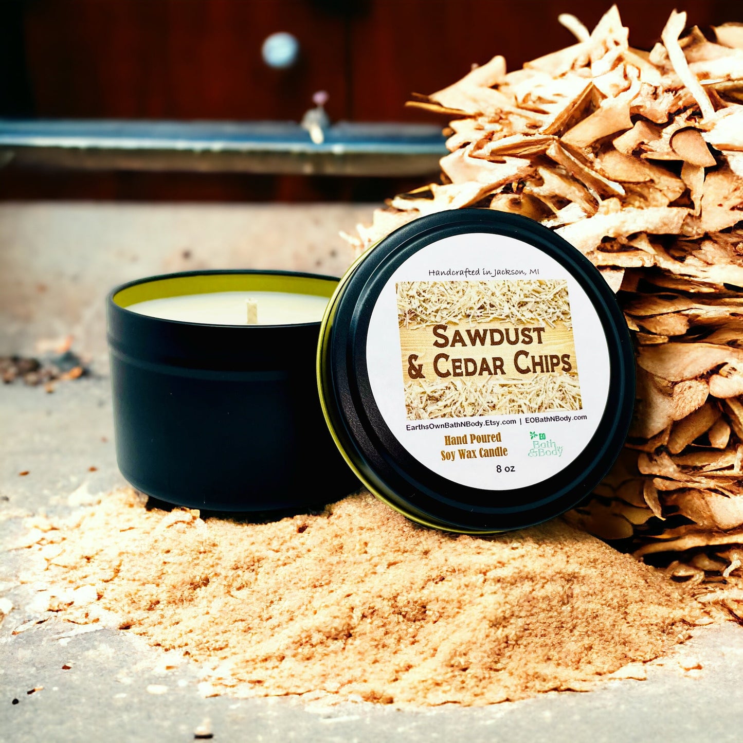 Sawdust & Cedar Chips Man Cave Soy Wax Candle - Concordia Style Boutique
