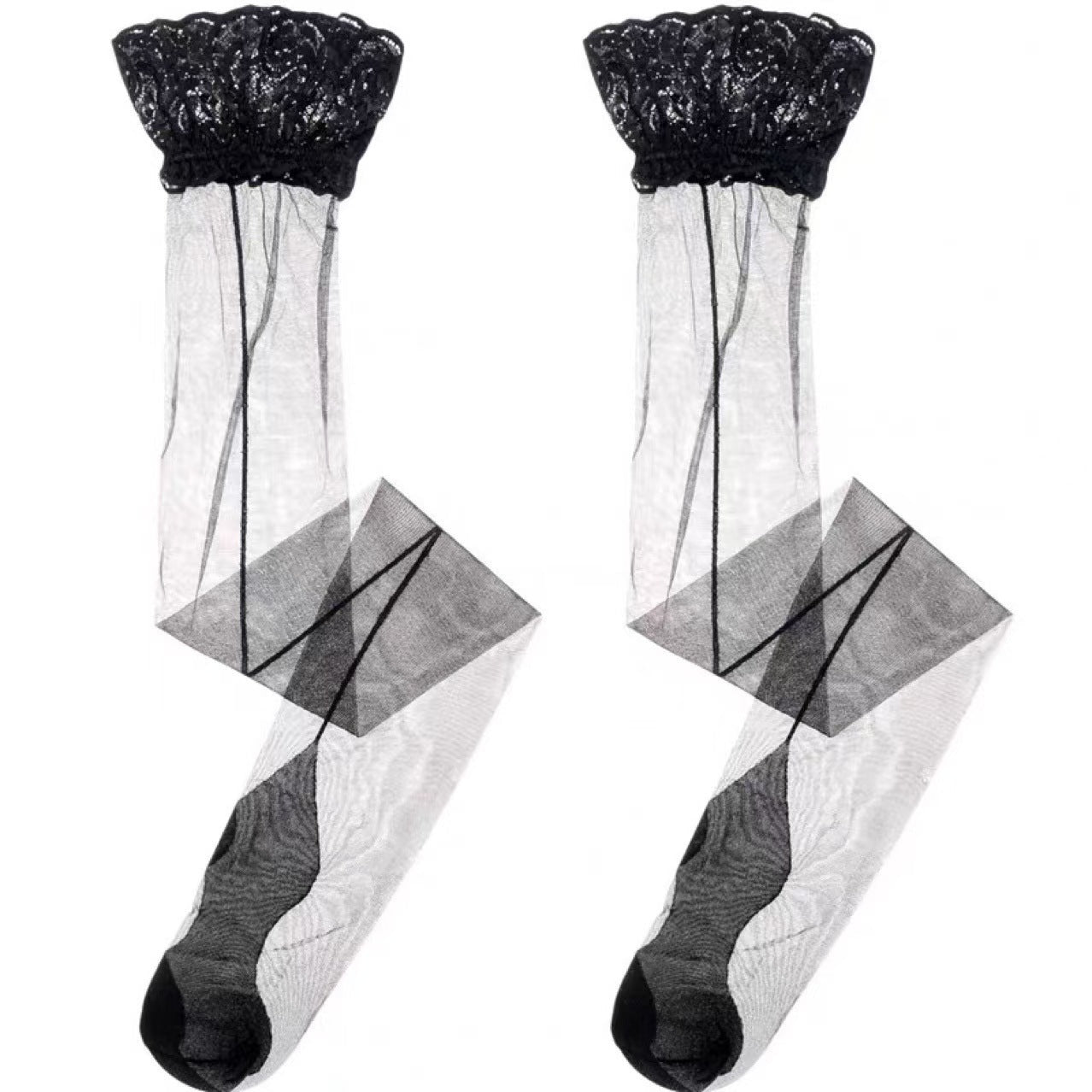 Black Lace Sexy Stockings - Concordia Style Boutique
