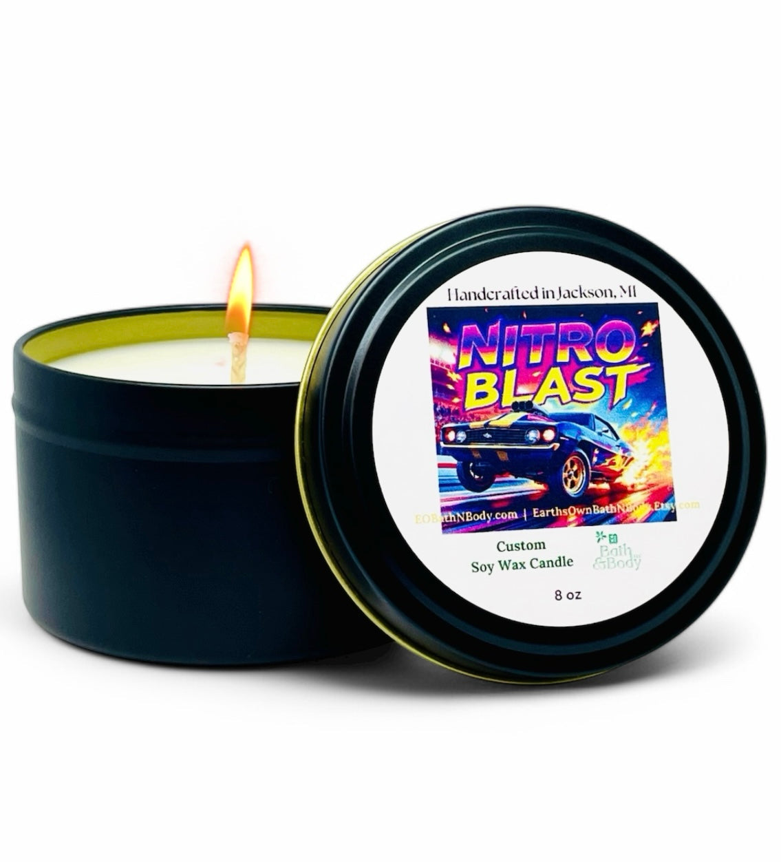 NITRO Blast - Race Fuel Scented Candle - Custom Requested - POTENT & INTENSE - Concordia Style Boutique