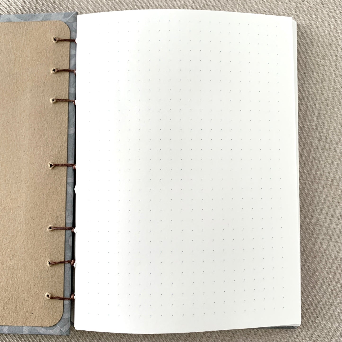Lilac Flourish - A6 - Dot Grid - Coptic Bound - Fountain Pen Notebook - Handmade Journal