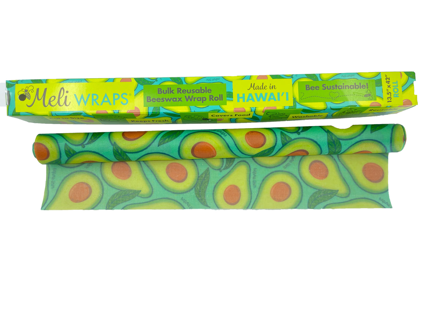 Beeswax Wrap Bulk Roll - Avocado Print - Concordia Style Boutique
