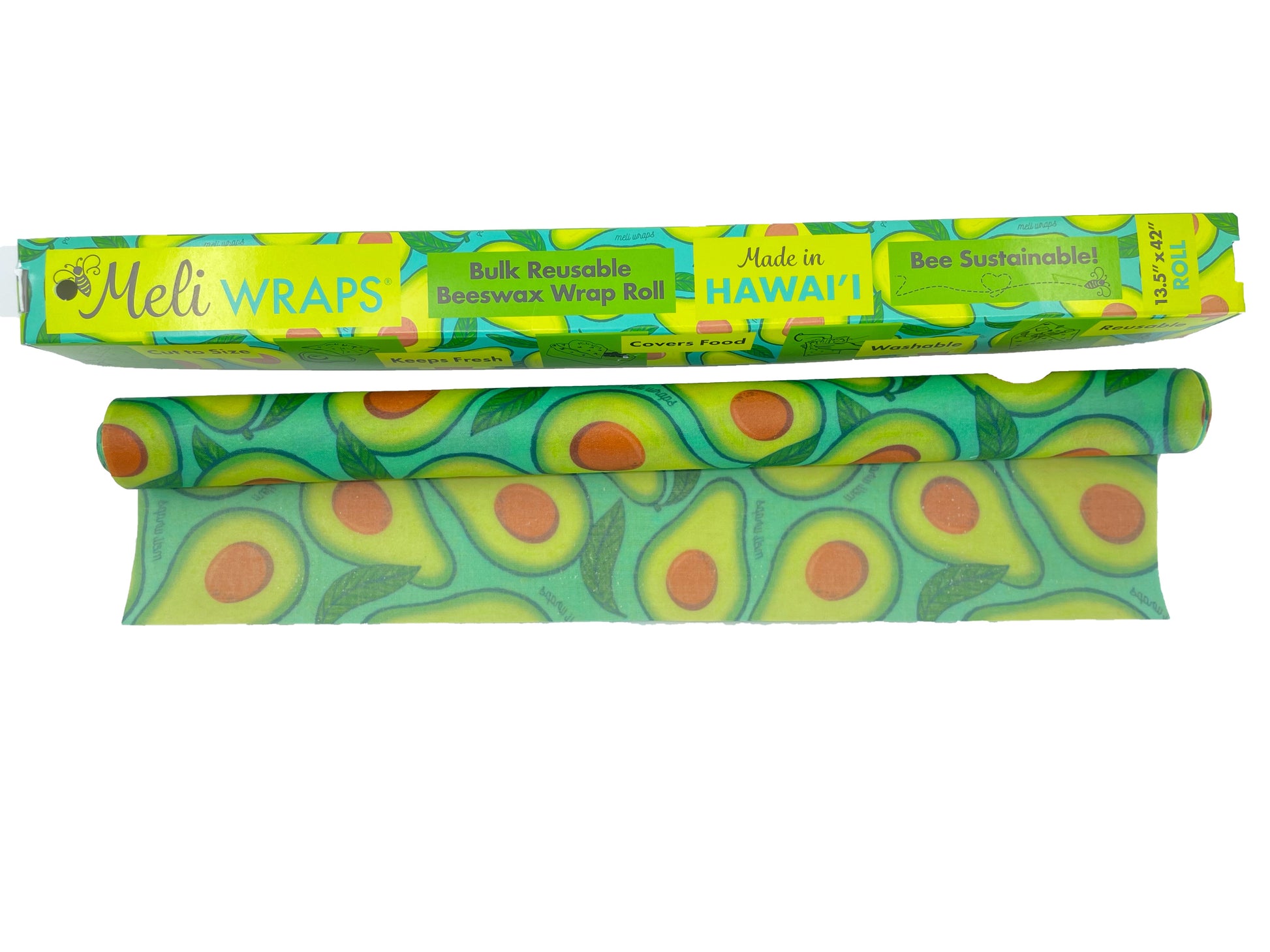 Beeswax Wrap Bulk Roll - Avocado Print - Concordia Style Boutique