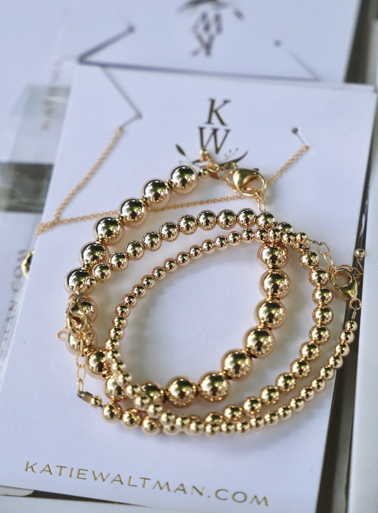 GOLD FILLED BEADED BRACELETS - Concordia Style Boutique