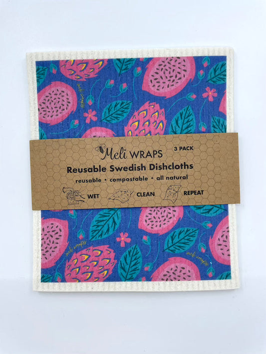 Dragonfruit Swedish Dish Cloth Set of 3 - Concordia Style Boutique
