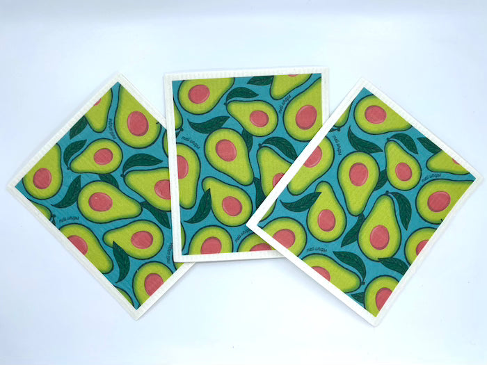 Avocado Swedish Dish Cloth Set of 3 - Concordia Style Boutique